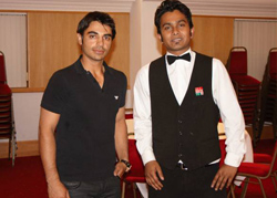 Captain Salman Bhat with a member of Staff